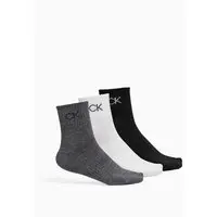 Kit 3 Pares Meia Cano Médio Calvin Klein - Multi Kit 3 Pares Meia Cano Médio Calvin Klein Multi 34a38