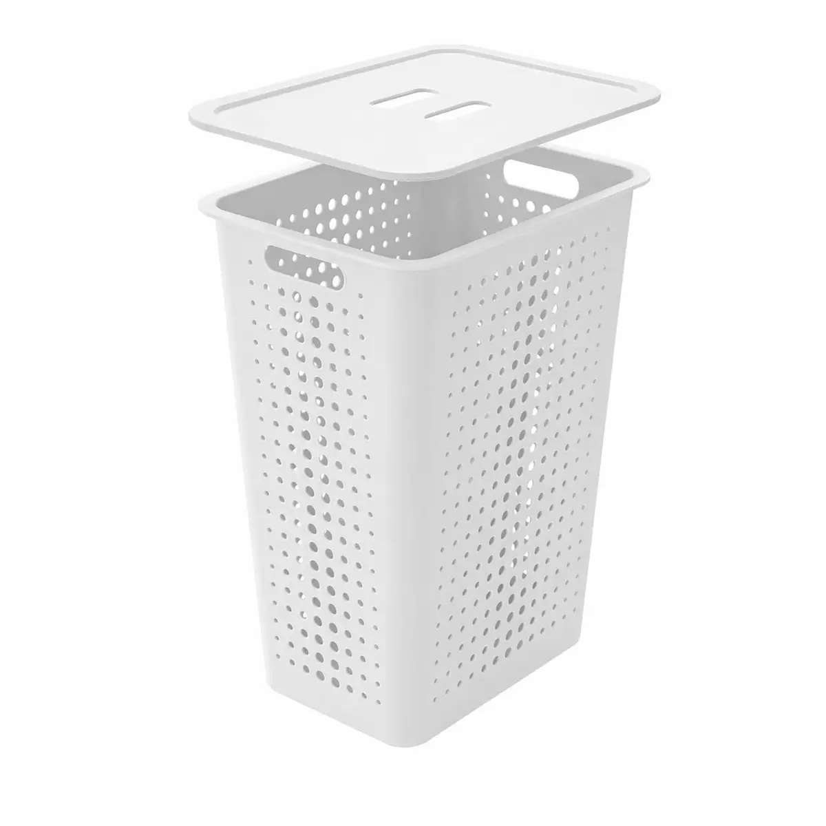 Ou Cesto Organizador Multiuso com Tampa 47L Branco - 1