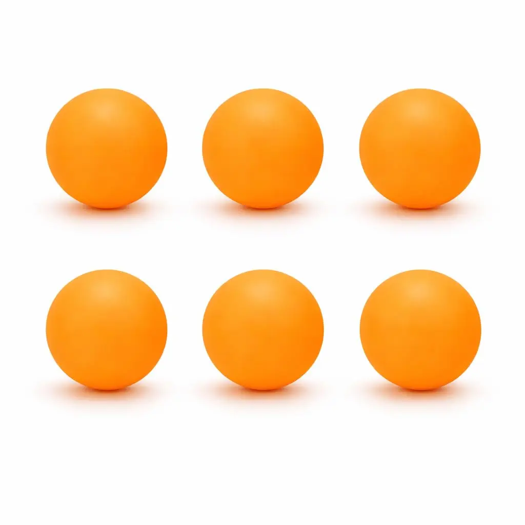 Kit 6 Bolas de Ping Pong Laranja De Plástico Resistente