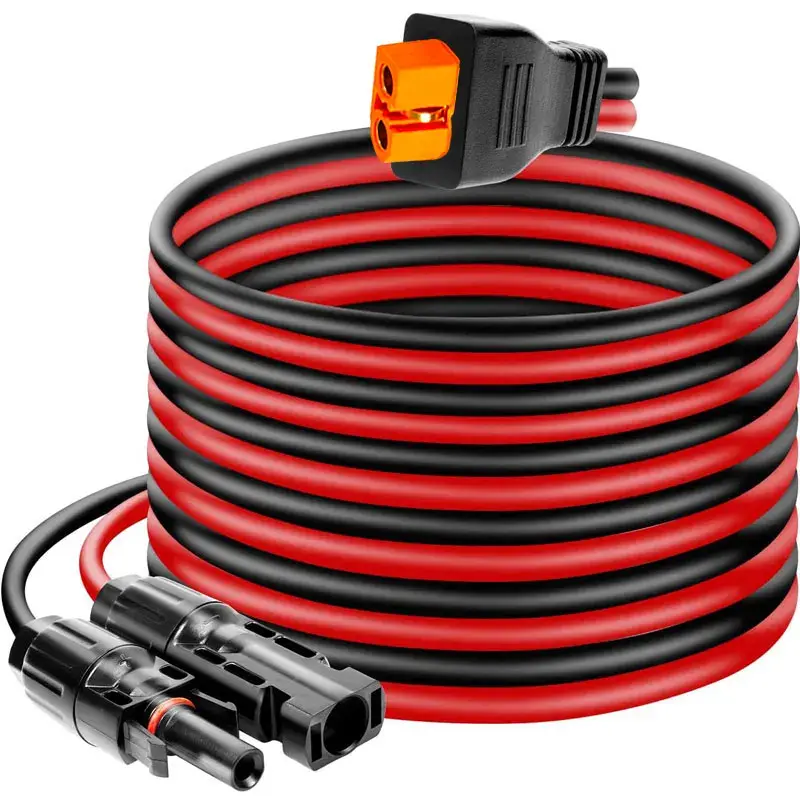 Cabo de Painel Solar 3m/12AWG 2m/14AWG para XT60i-F para ALLPOWERS Ecoflow Anker SOLIX Bluetti FOSSiBOT OUKITEL Etc. Estações de Energia.