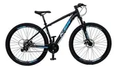 Bicicleta Aro 29 Ksw Xlt 100 21 Marchas Câmbio Shimano Freio a Disco Cor Preto com Azul E Azul Tamanho do quadro 21 - 1