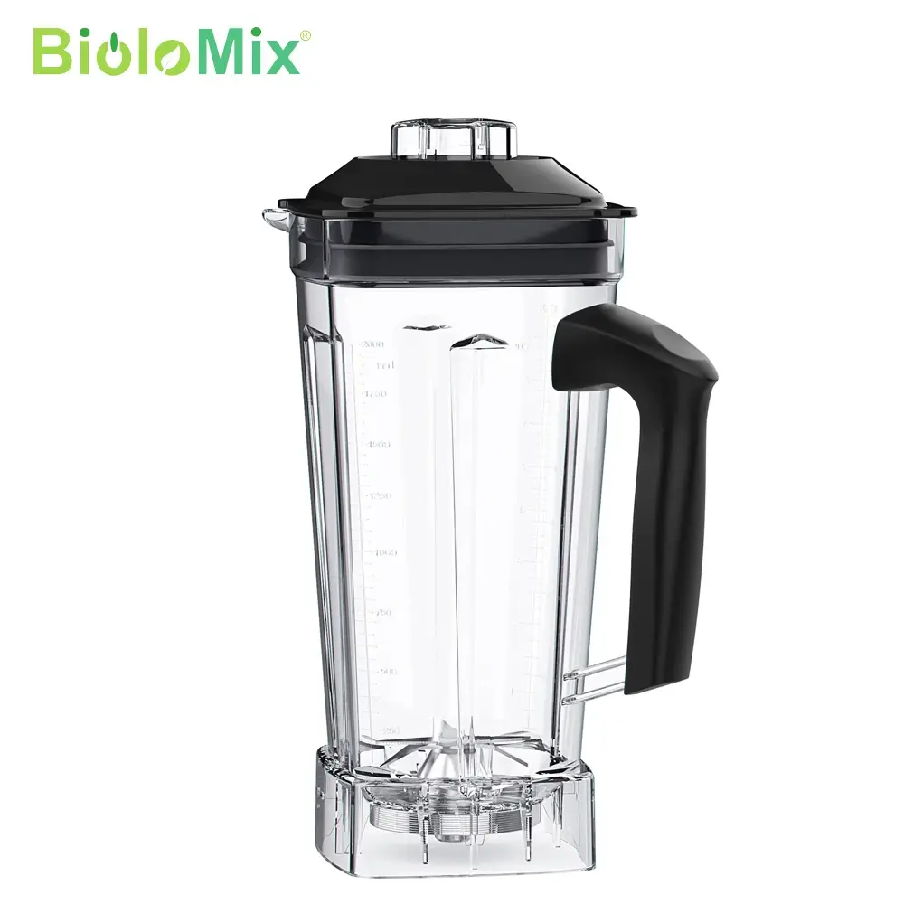 Peças de Reposição para Liquidificador T5200: Jarra/Copo Quadrado de 2L com Fundo e Lâminas Serrilhadas para Smoothies, Tampa Livre de BPA