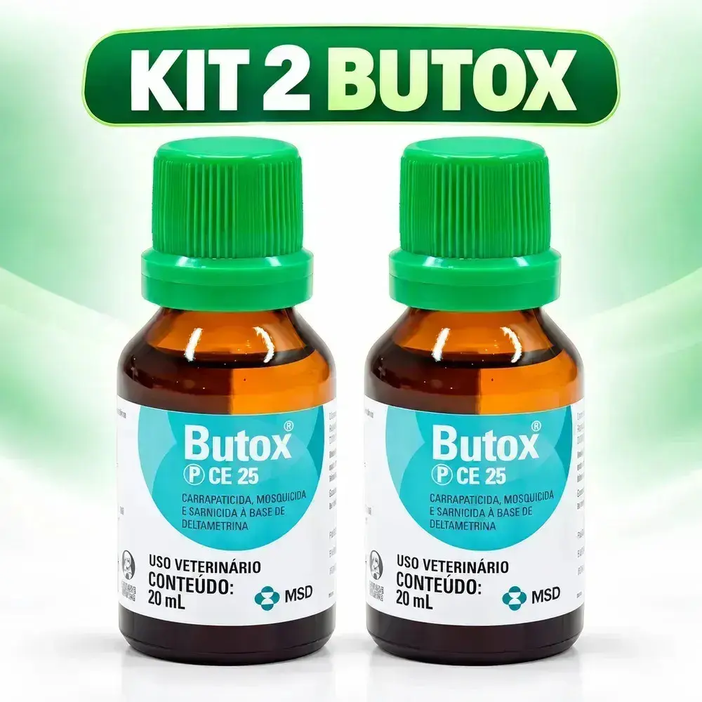 Kit 2 Butox 20ml Carrapatos Pulga Mosquito Sarna Berne - 1