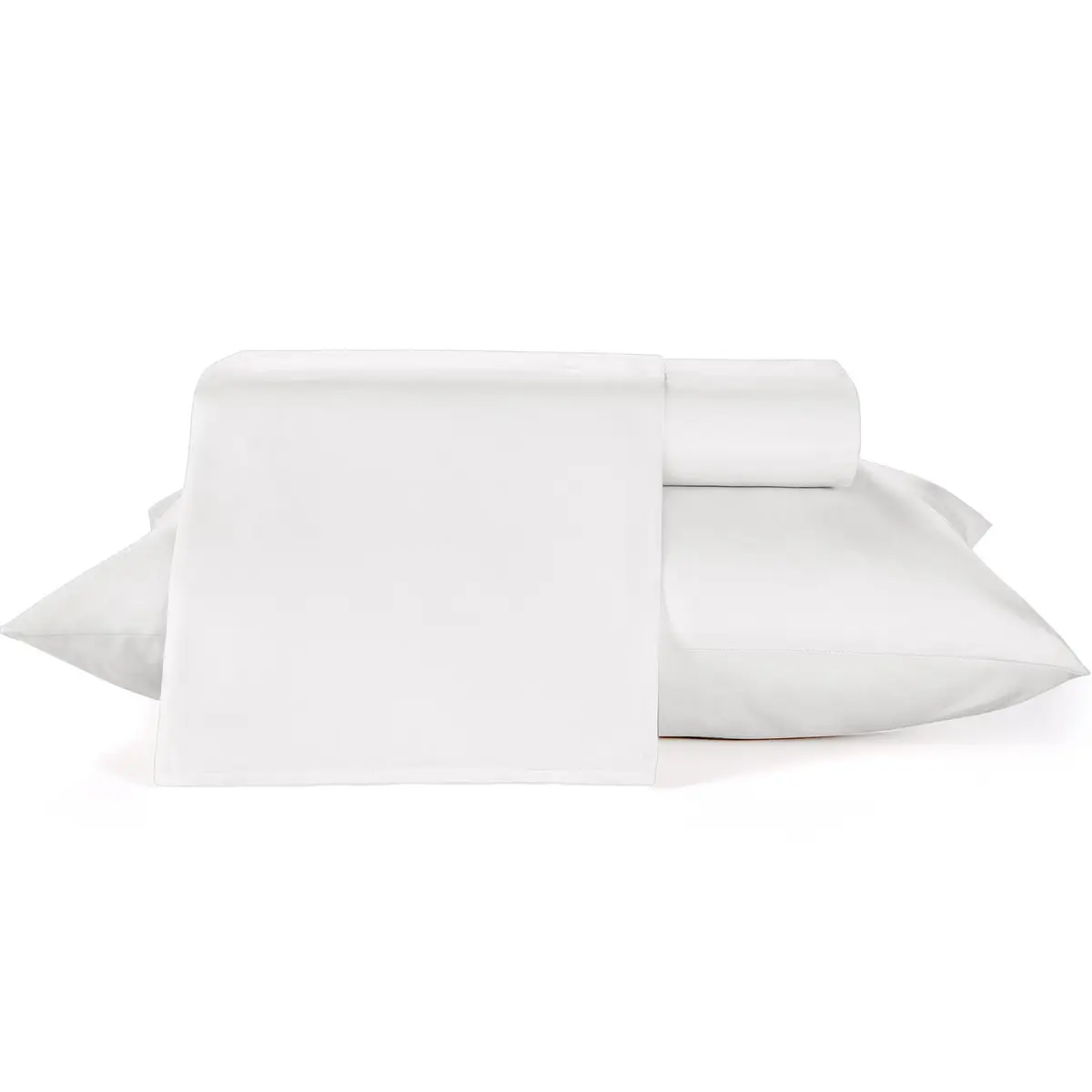 Teka Jogo Roupa de Cama Diamante Queen 100% Algodão Branco - 1