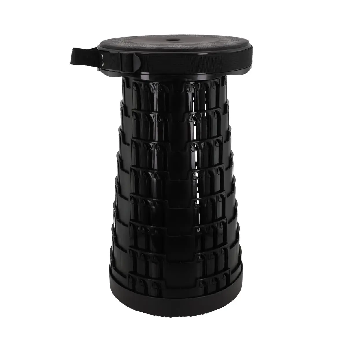 Lovely Vibe Banco Telescópico Retrátil Portátil, Polipropileno com Assento em PU, Preto, Vermelho e Azul, Capacidade 250 kg, 25,5 cm x 45 cm, Padrão Europeu