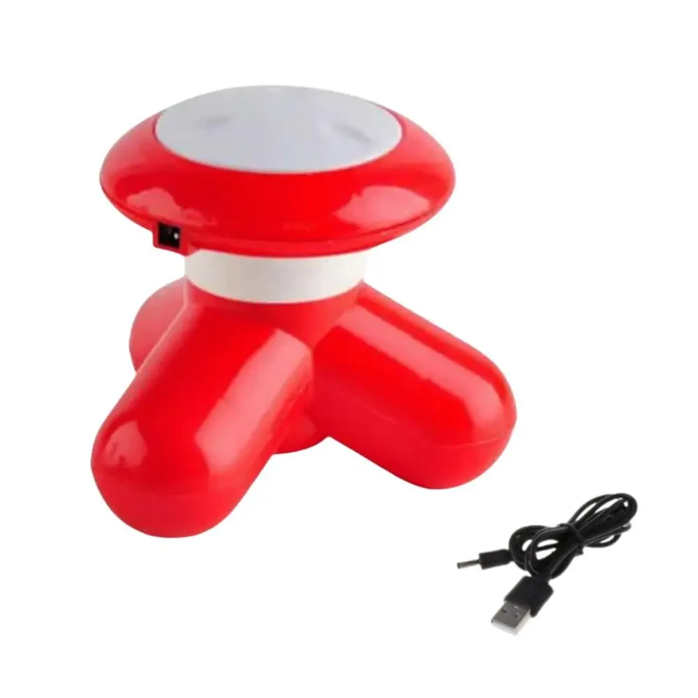 Mini Massageador Corporal Portátil de Taiji com Vibração para Alívio Muscular - Compacto e Sem Fio para Uso em Casa e Viagens (Vermelho)