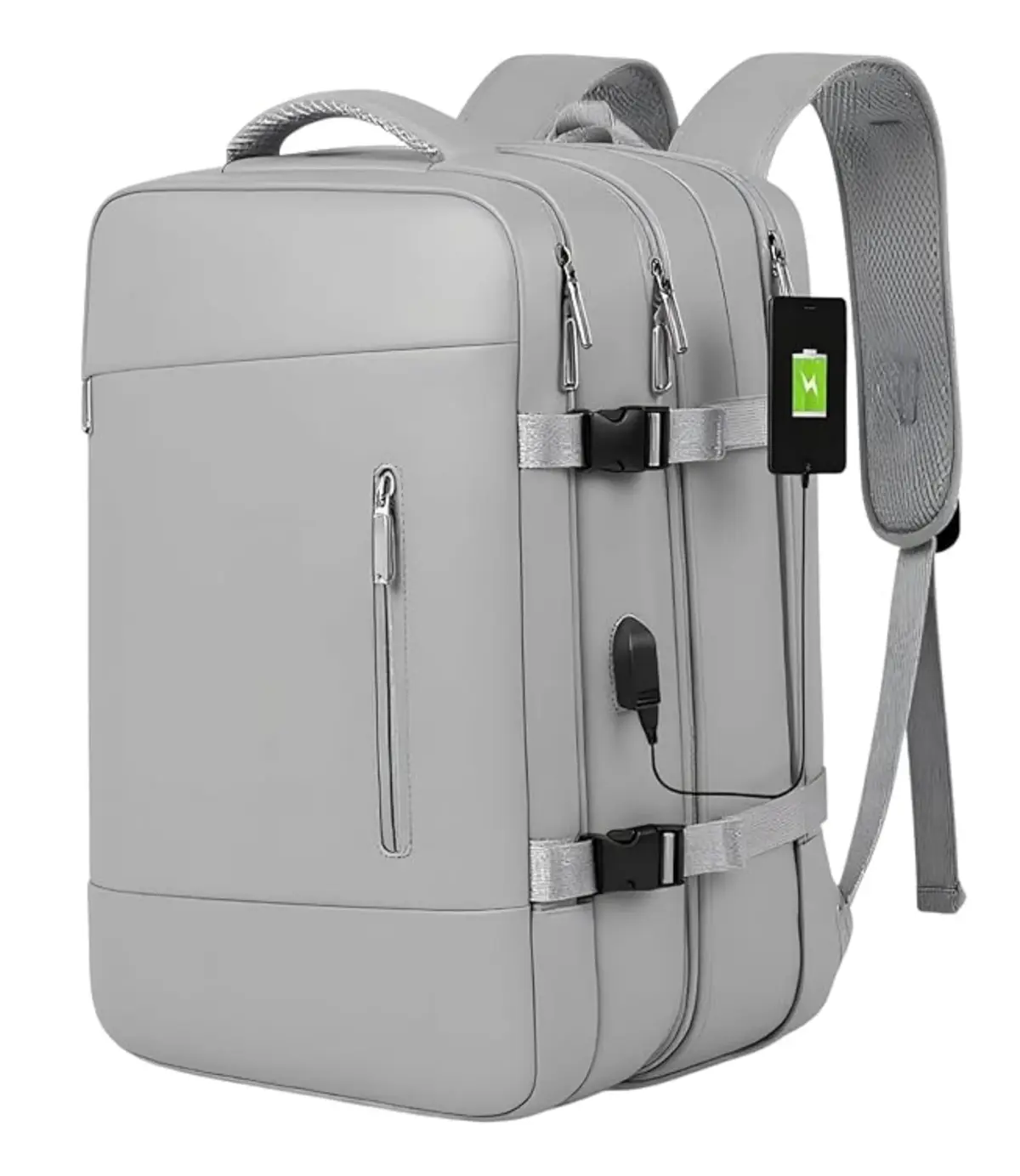 Mochila Viagem Avião Viral Expansível 40L Impermeável Premium | Bagagem de Mão Mala de Bordo Compartimento para Notebook 15.6", Executiva para Trabalho Diário