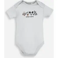 body infantil de algodão mickey verde