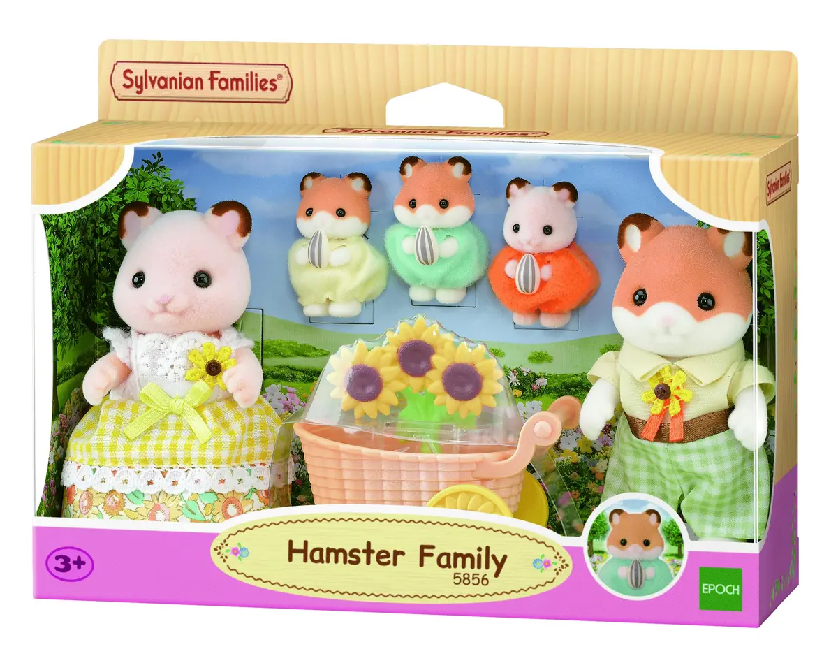 Sylvanian Families Família dos Hamsters, Figuras da Família dos Hamsters (Pai, Mãe, Trigêmeos)