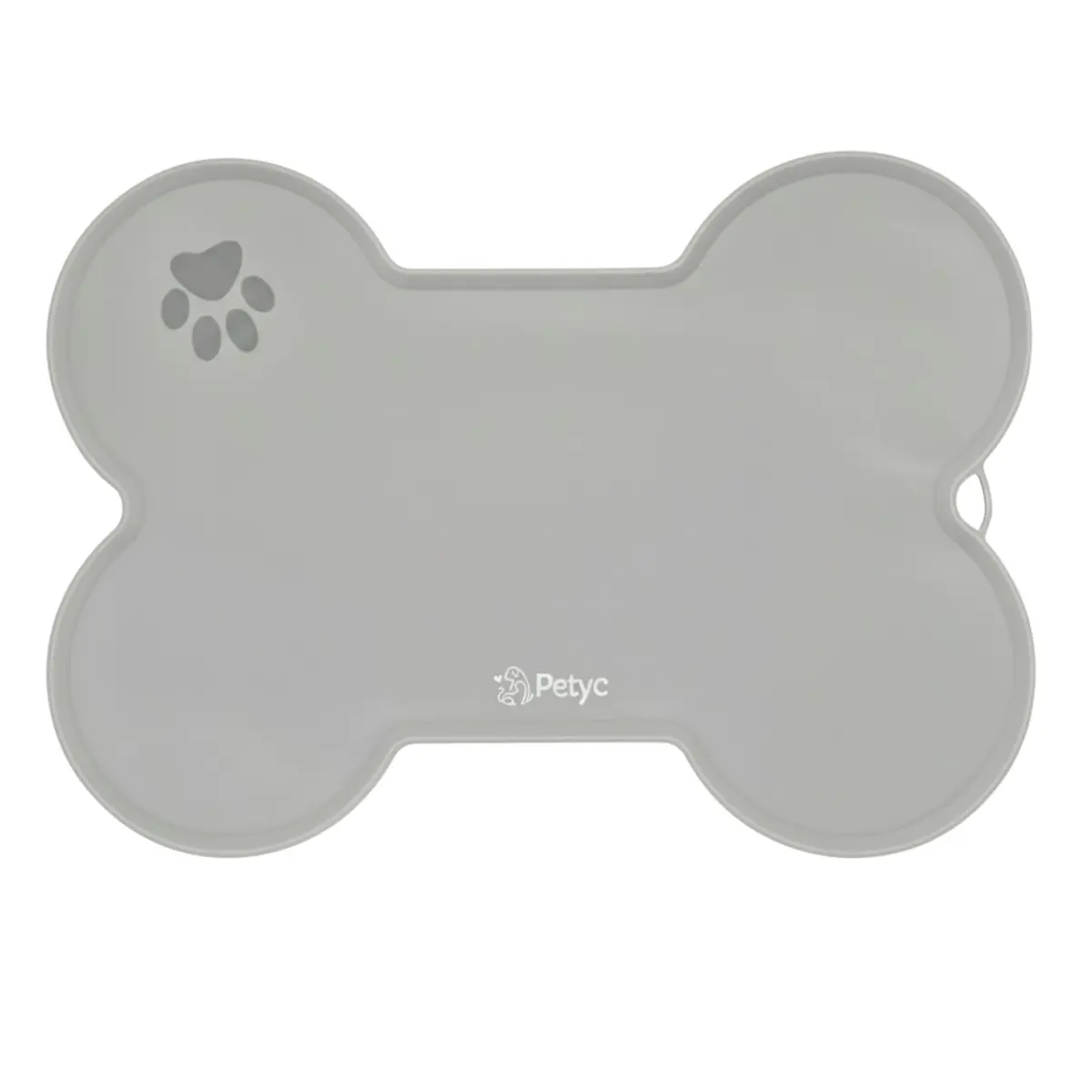 Jogo Americano Pet Tapete Para Comedouro e Bebedouro PETYC Silicone Antiderrapante Impermeável(Cinza, 37x45) - 1