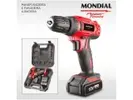 Furadeira e Parafusadeira Mondial a Bateria 12V com Maleta Power Tools FPF-06M - 1