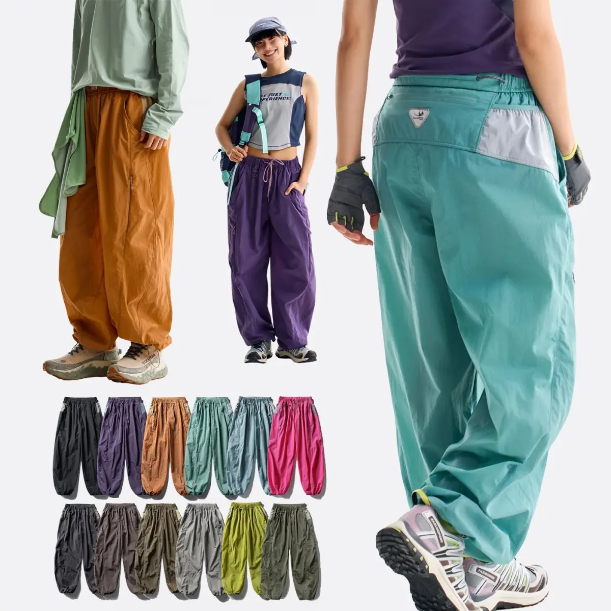 Calças Casuais para Esportes ao Ar Livre para Homens e Mulheres, Leves, Respiráveis, Impermeáveis, de Secagem Rápida, Estilo Techwear, Cargo