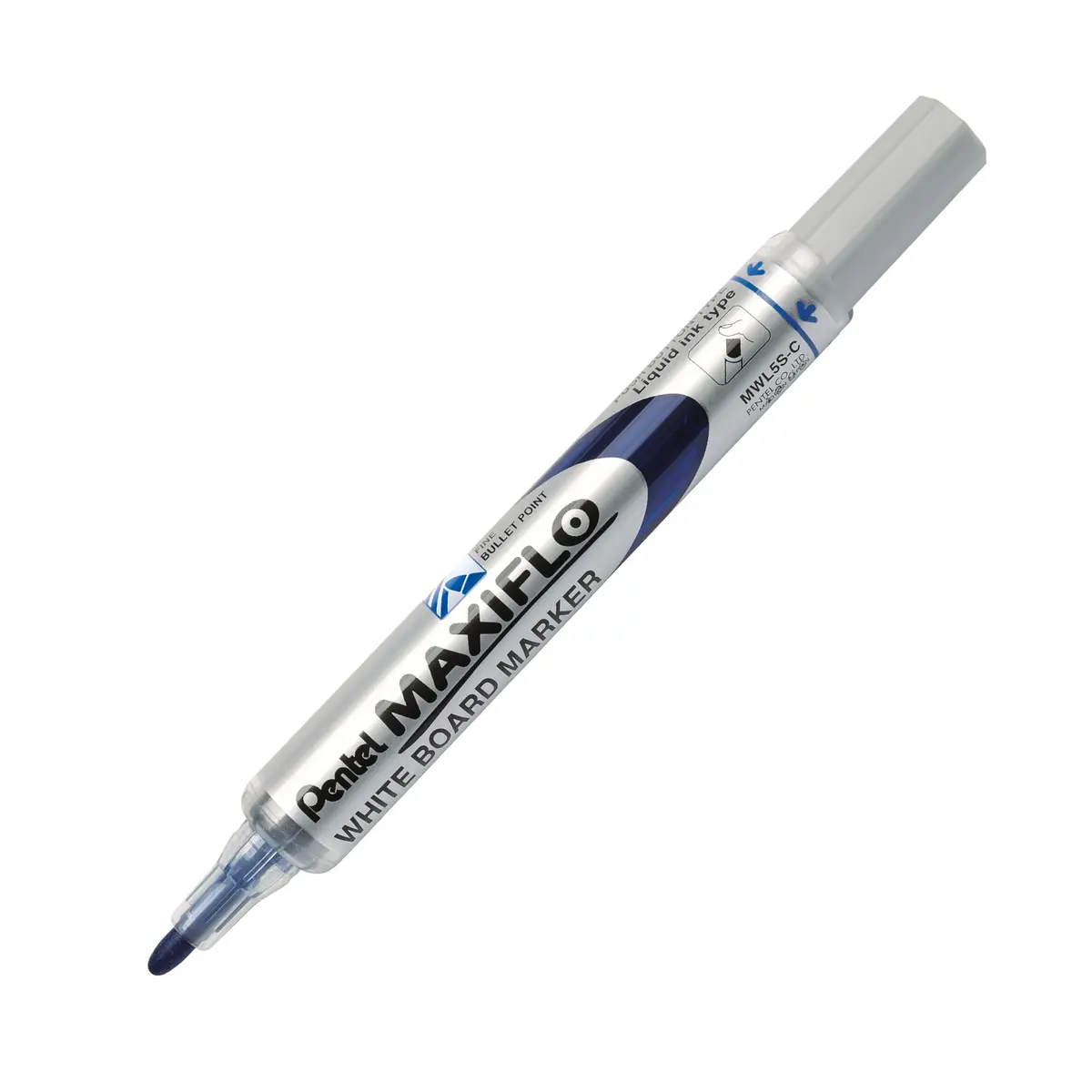 Pentel Marcador Para Quadro Branco MAXIFLO Ponta Fina 4.0mm Azul MWL5S-C