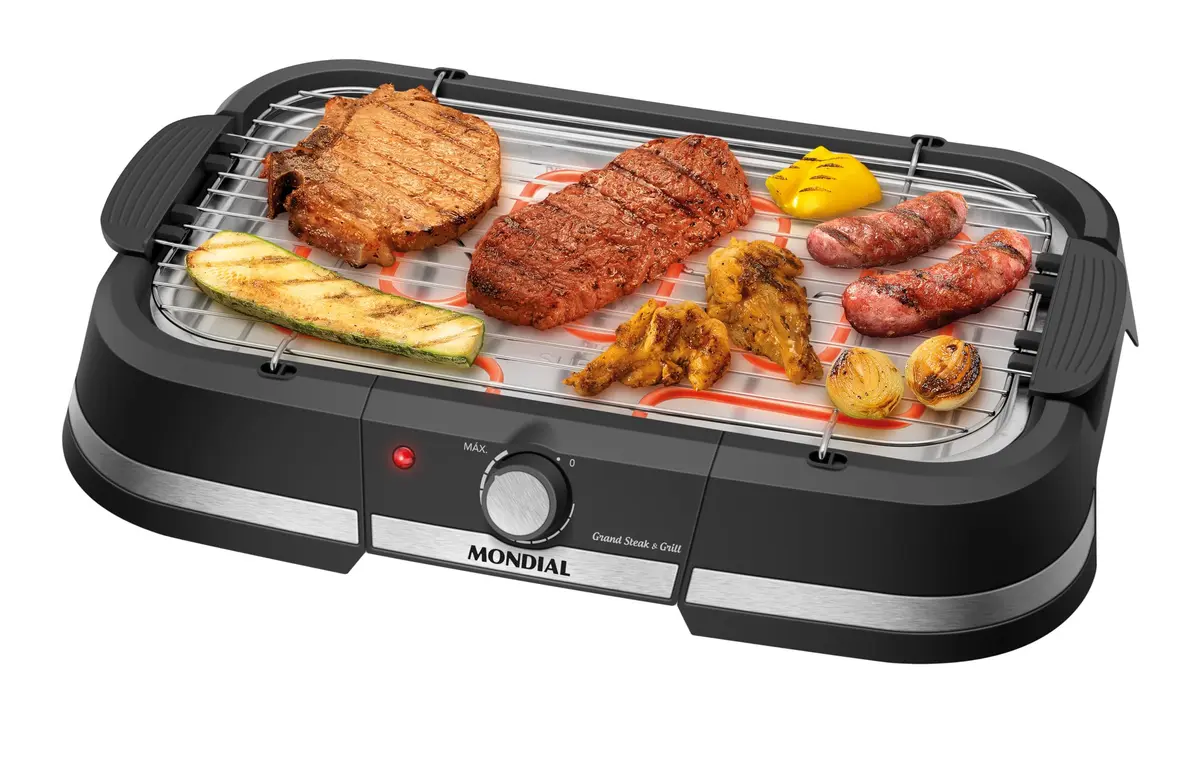 MONDIAL, Churrasqueira Elétrica, Preto, 2000W, 220V - CH-08-BI - 1