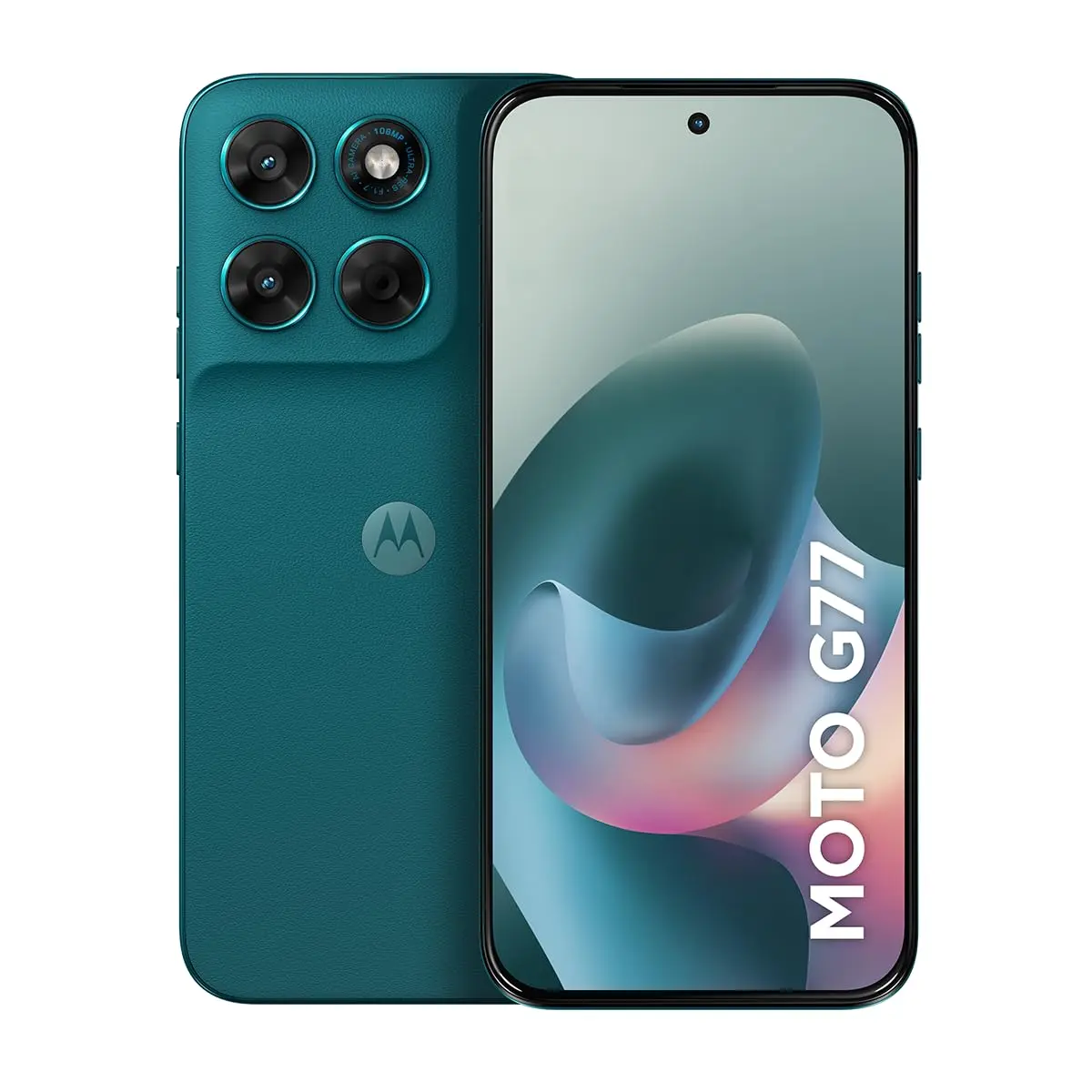 Smartphone Motorola Moto G77 5G - 256GB 8GB RAM + 16GB RAM Boost camera 108MP Ultra-Pixel, tela 1.5K extreme Amoled 120hz, ultrarresistente - Verde Escuro - 1