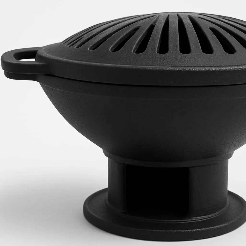 Churrasqueira Gengiskan De Ferro Fundido Cor Preto
