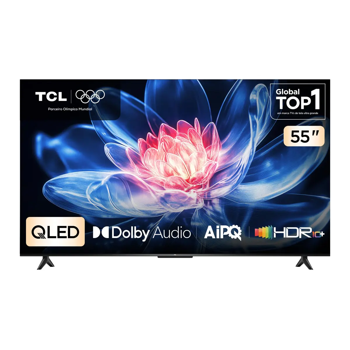 Smart TV TCL 55 Polegadas QLED 4K T6C WiFi Bluetooth Google TV Tela HVA e HDR10+ 55T6C - 1