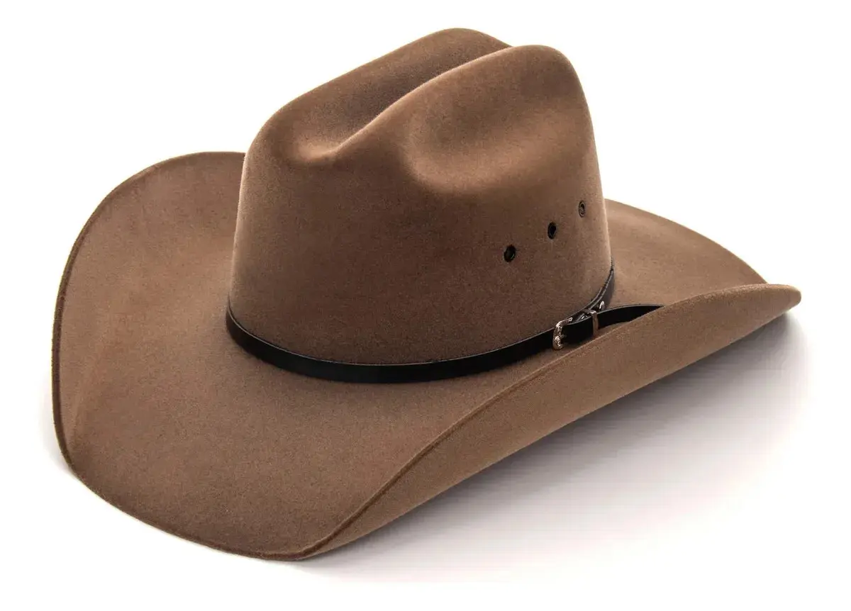 Chapéu Mundial Americano Cowboy Country Rodeio Barretos Top Cor Marrom-claro Tamanho M