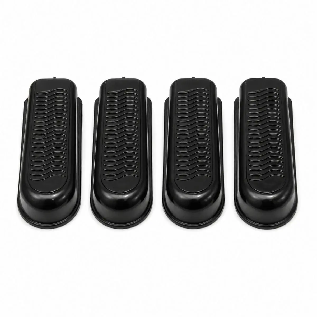 Kit 4 Trava Porta Protetor Aparador Calço Cunha Peso Plástico Antiderrapante Frisos de Aderência Evita Batidas Utensílio Doméstico Premium