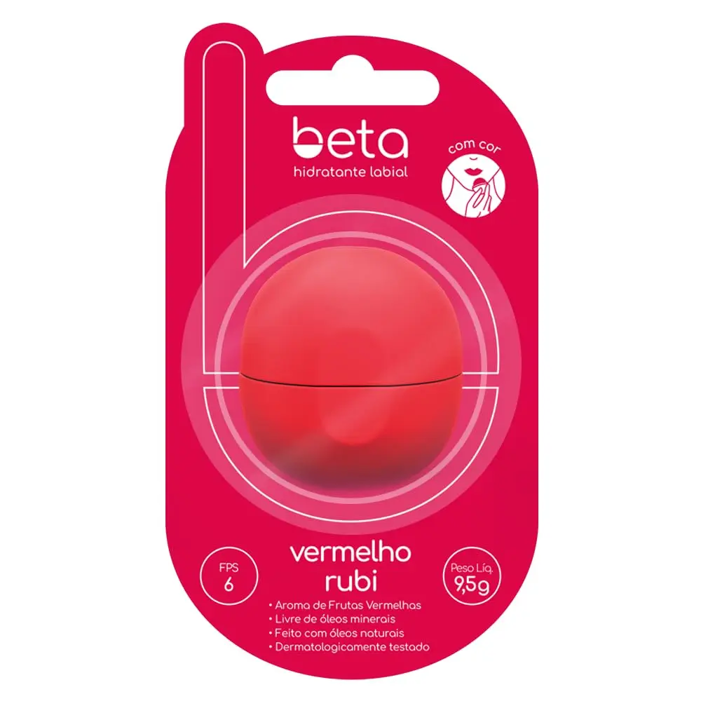 Free Beta Hidra Labial Vermelho Ru 9,5G