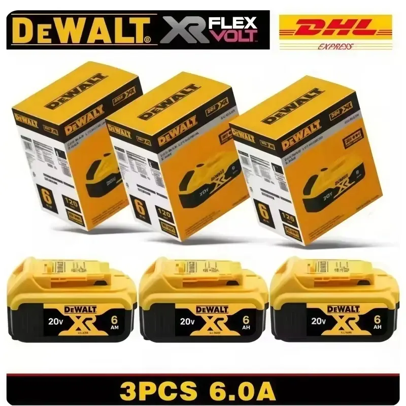 Bateria de ferramenta elétrica original Dewalt 20V/60V 9.0Ah DCB206 DCB205 DCB200 DCF887 DCG405 DCD791 DCF922 DCF850 DCD805 - 1
