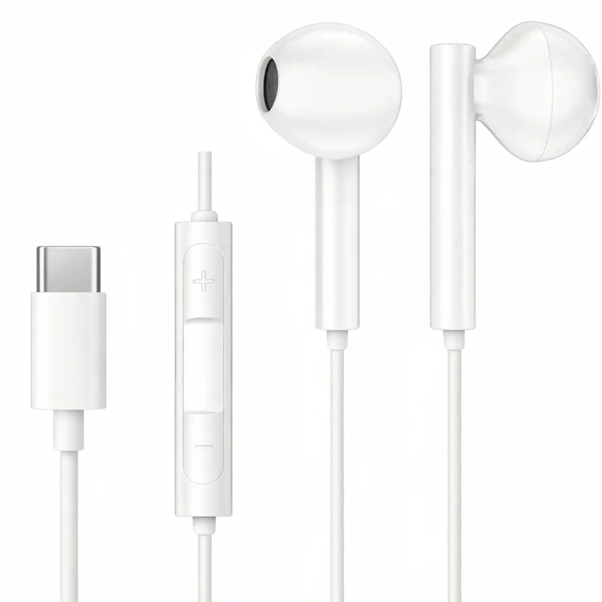 Fones De Ouvido Com Fio Tipo C Microfone Integrado Compativel iPhone 15 15 Pro 15 Pro Max 16 16 Pro Max Com Fio Fones Estéreo Compatíveis ANDROID LG Qualidade Premium