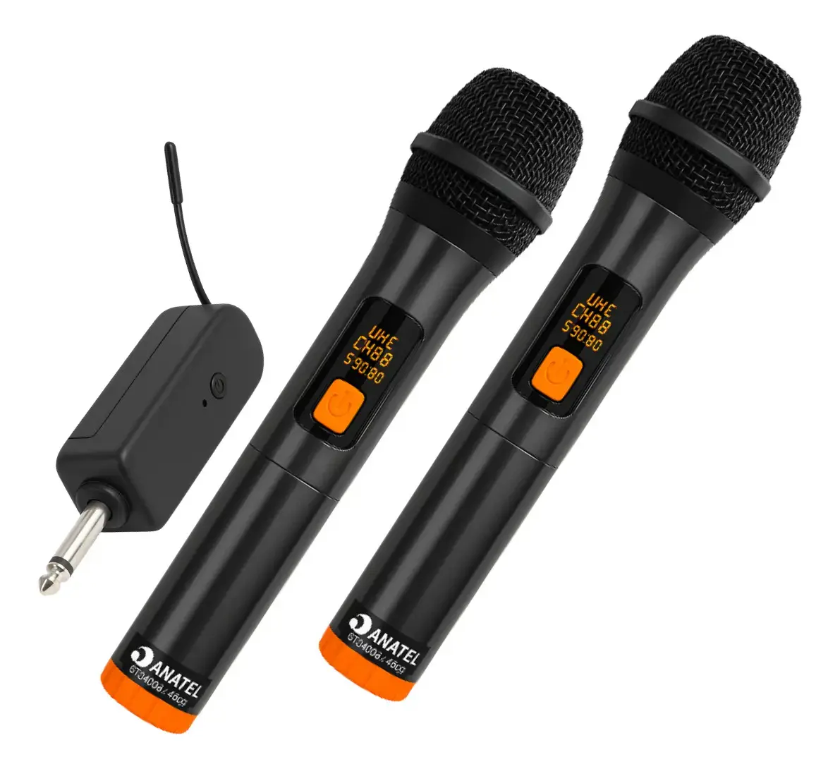 Microfone Sem Fio Para Caixa De Som Com Receptor Duplo 2 Uni - 1