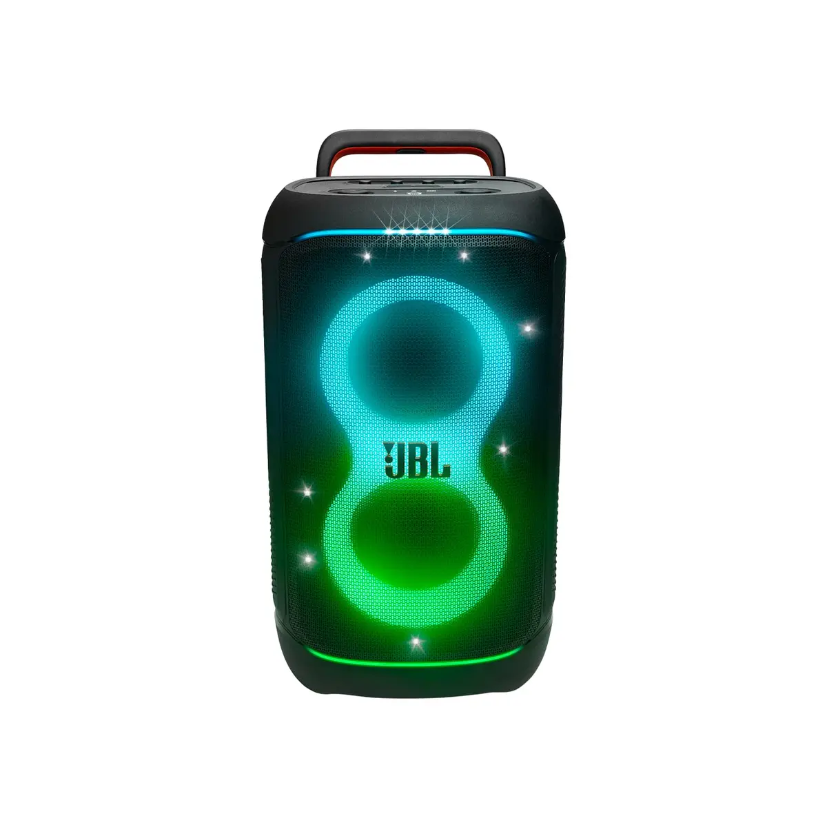 JBL PartyBox 520, Caixa de Som Bluetooth com Show de Luzes - Preto | Até 15 Horas de Reprodução, Som Potente com AI Sound Boost, Controle pelo App, Alça Telescópica e Rodas