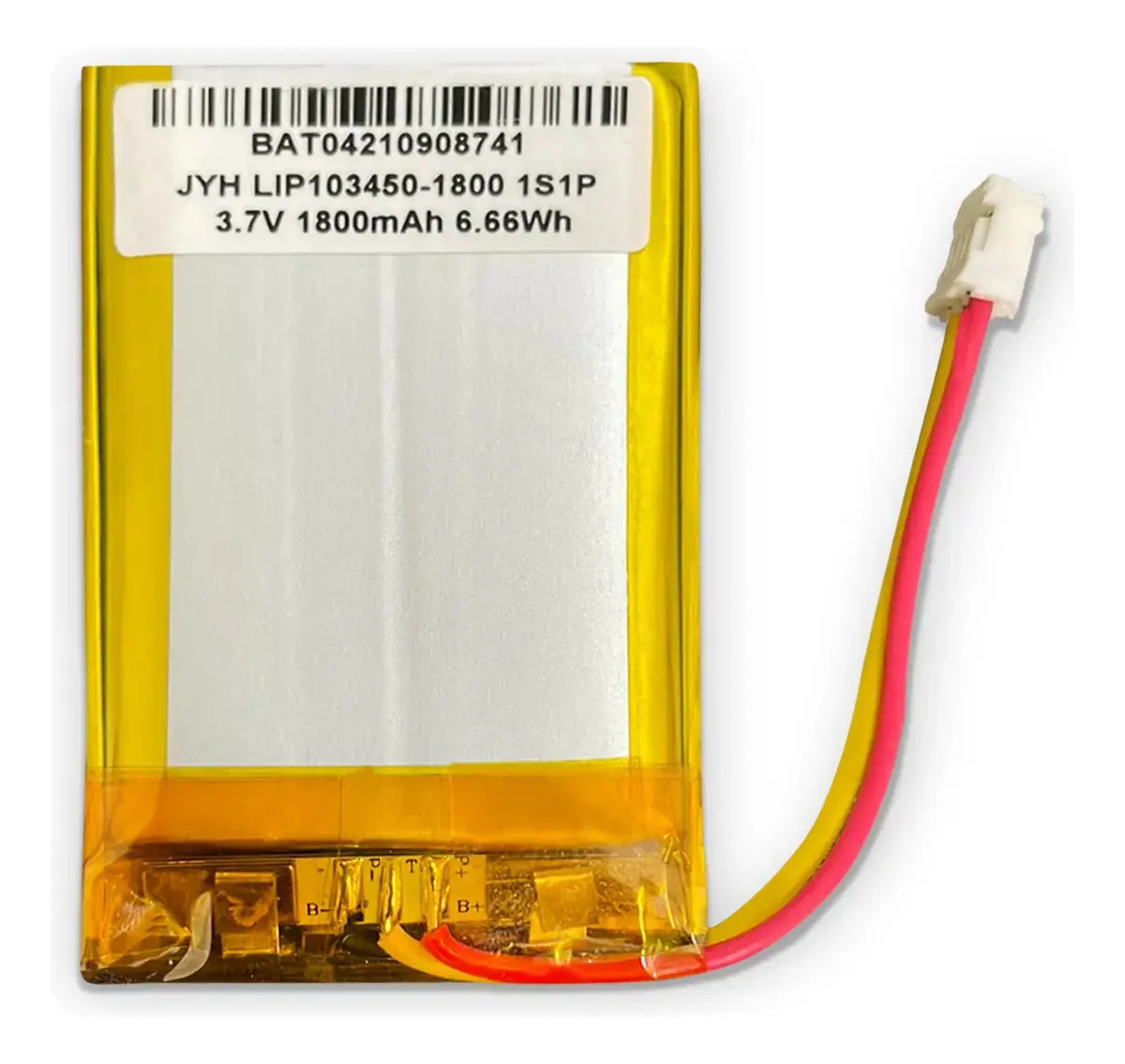 Bateria Lipo 1800mah 3.7v 3 Fios 10x34x50 3,7v Lithium 1s1p