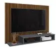 Painel TV 40 42 45 47 48 Polegadas Decoração Sala Quarto Estante Dubai Suspensa Nicho Organizador Prateleira Desing Moderno - RPM Móveis - Cinza - 1