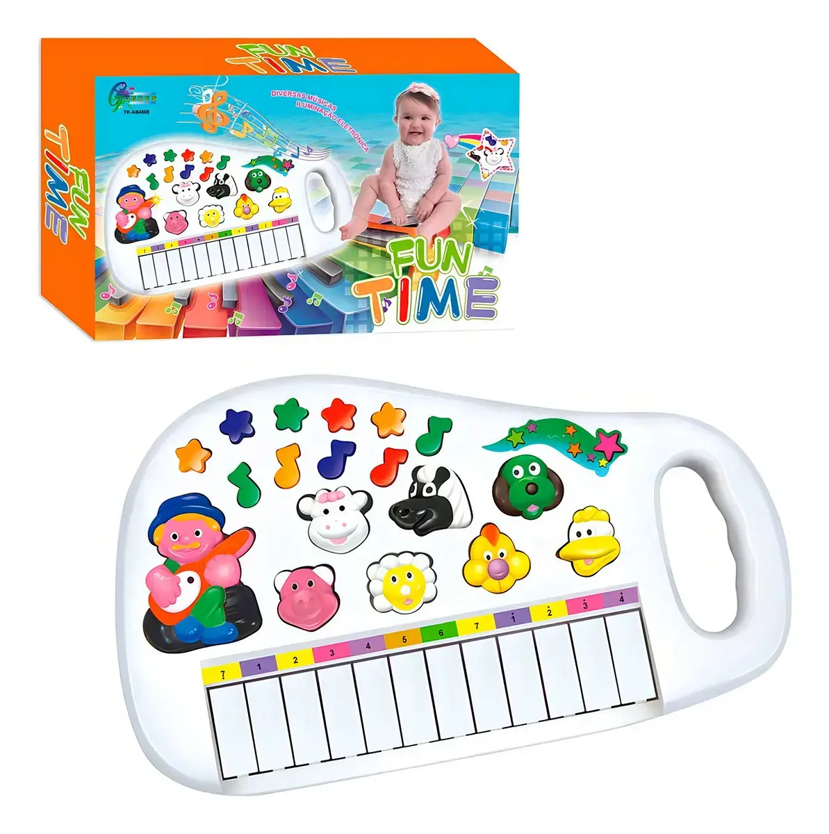 Teclado Infantil Time Musical Brinquedo com Luz
