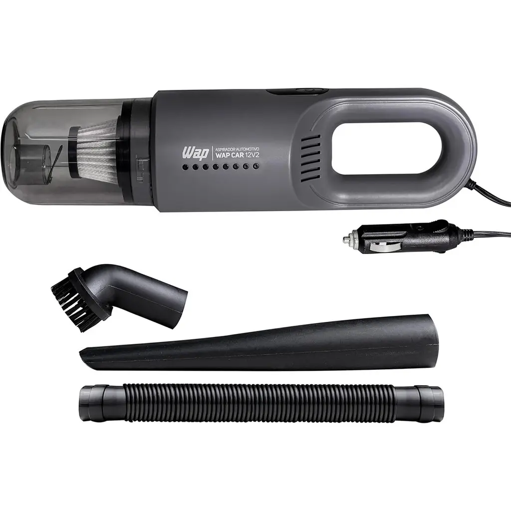 Aspirador Portátil Wap Car Potente 180W Com Reservatório 420ml Bicos Extras Cabo 3,7metros 12v - WAP - 1