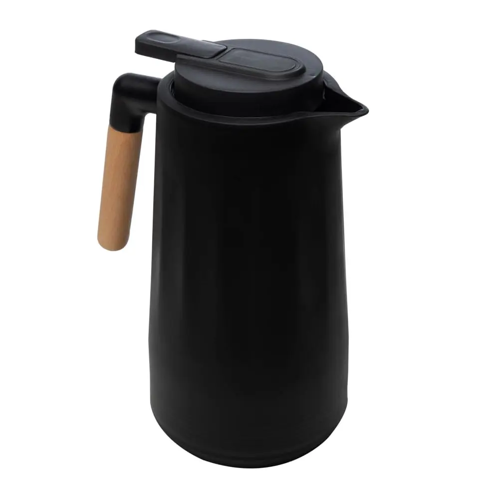LYOR - Garrafa Térmica New Unique 1L Preta Plástico - Mantém Bebida Quente ou Fria de 08-12 Horas
