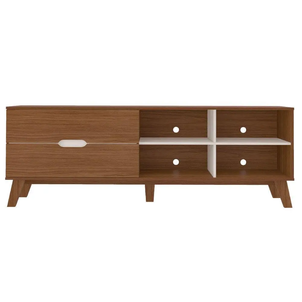Artely Rack Verona para TV até 75" com 2 Gavetas, Cedro/Off White - 1