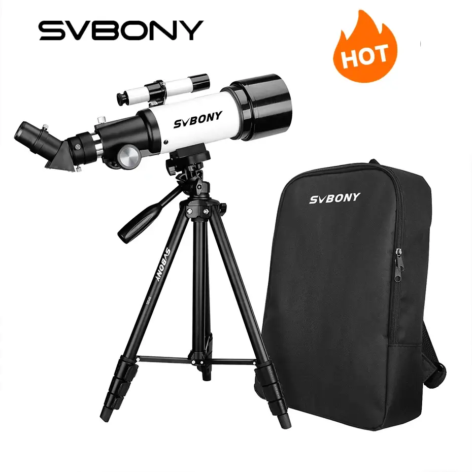 Svbony Conjuntos de telescópios astronômicos SV501P de 60/70 mm para observação planetária e lunar, presente para estudantes, presente para o dia das crianças,Suporte para celular grátis incluído. - 1
