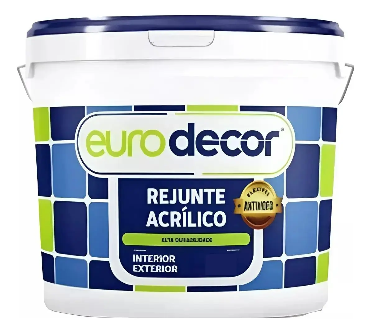 Rejunte Acrílico Premium 1Kg Eurodecor Tecnologia Antimofo para Banheiro, Cozinha e Piso com Rodinho Aplicador Incluso (Marfim)