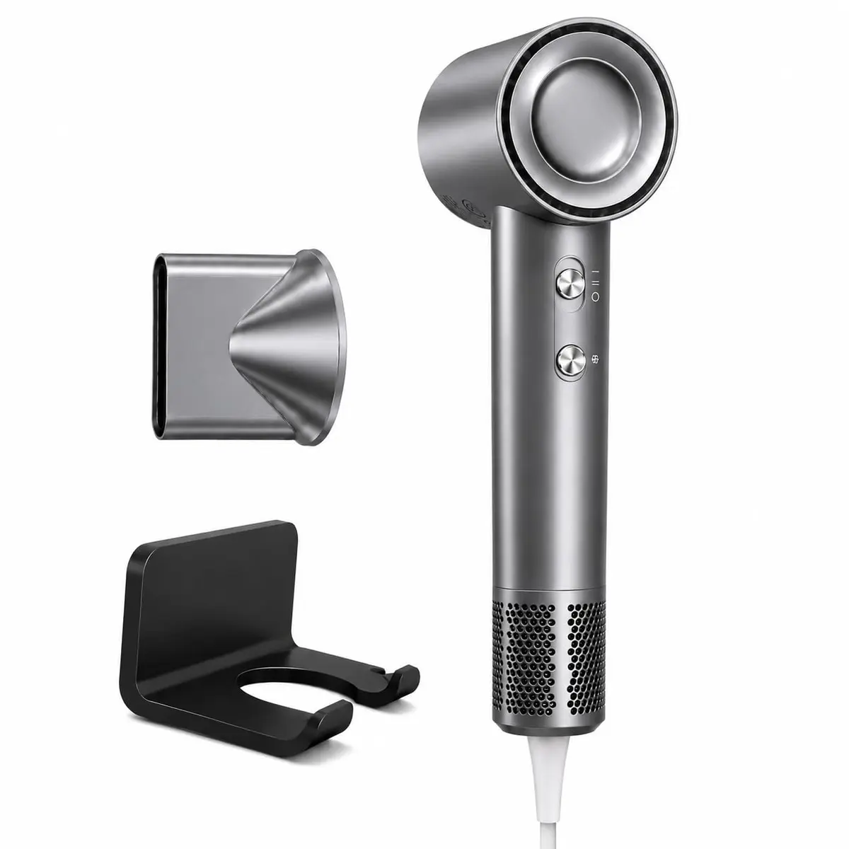 Secador de Cabelo, com Íons Negativos, Motor 110.000 RPM, 127v Secador de Cabelo Profissional, Secador Alta Velocidade, Bocal Magnético 360°, Níveis de Velocidade Cabo 1,6 m com íons negativos e baixo ruído de 59 dB - 1