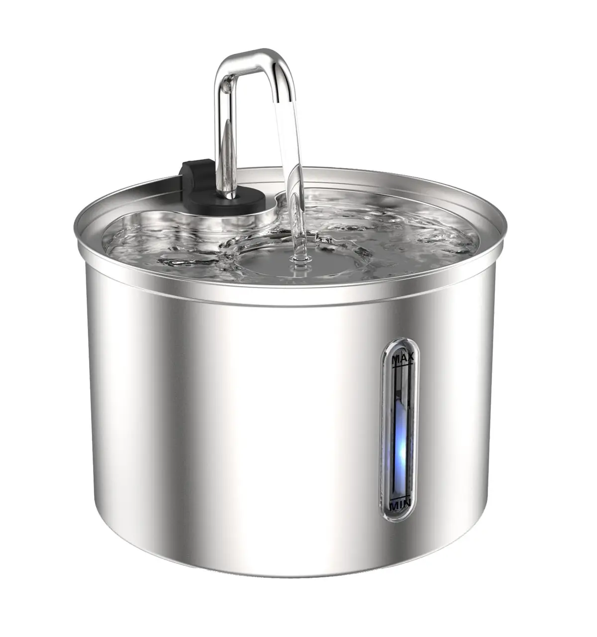 Bebedouro para gatos, 3L Fonte Gato Inox Comedouros,Distribuidor automático de água para cães e gatos em aço inoxidável