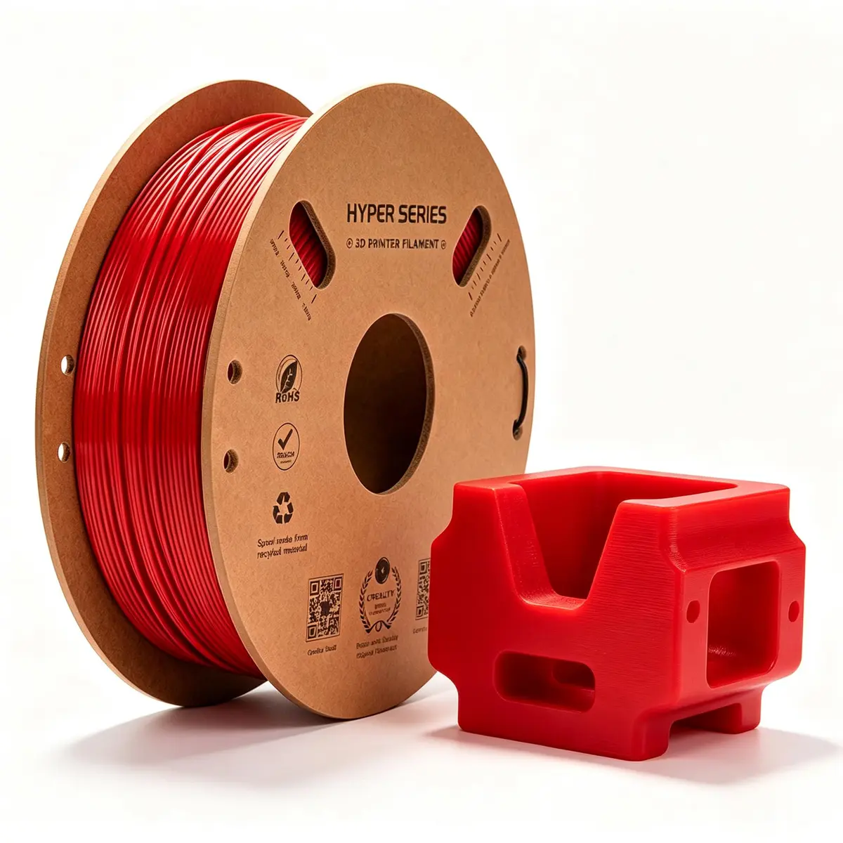 Creatorally Hyper PETG 1,75mm 1kg Vermelho | Até 600mm/s, Baixo stringing, Alta resistência, Precisão ±0,03mm, Fluxo estável