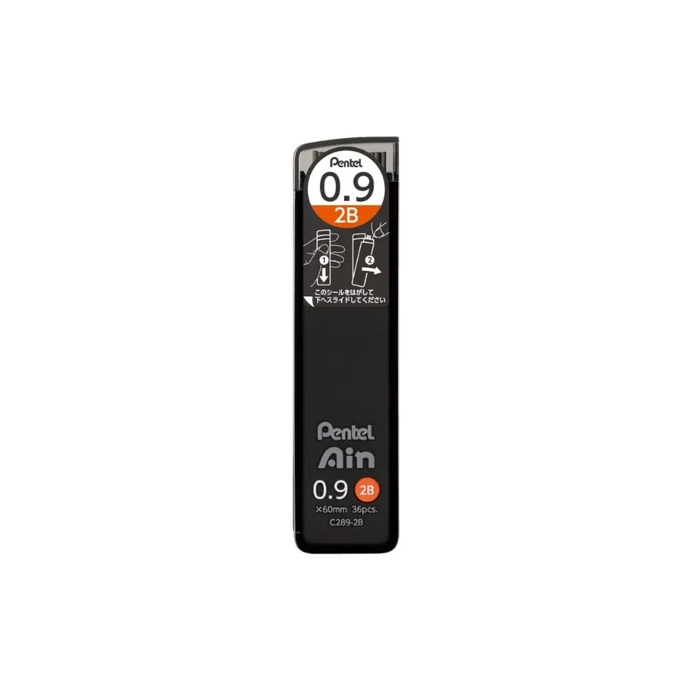 Pentel Grafite Ain 0.9mm 2B C289-2BO - 1