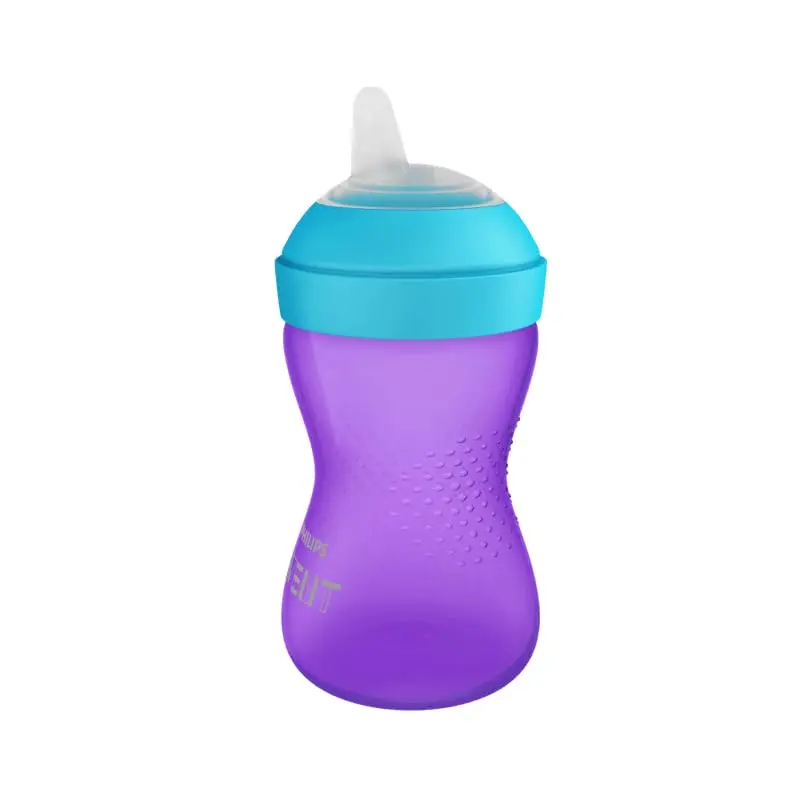 Copo de Transição Philips Avent My Grippy, À Prova de Vazamentos, Para Bebês Acima de 9 Meses -Roxo/azul