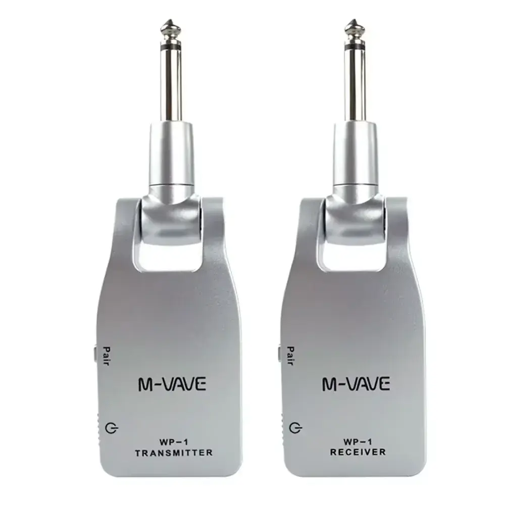 Sistema de Guitarra Sem Fio M-VAVE WP-1 2.4G com Transmissor e Receptor Recarregáveis para Estúdio/Baixo Elétrico