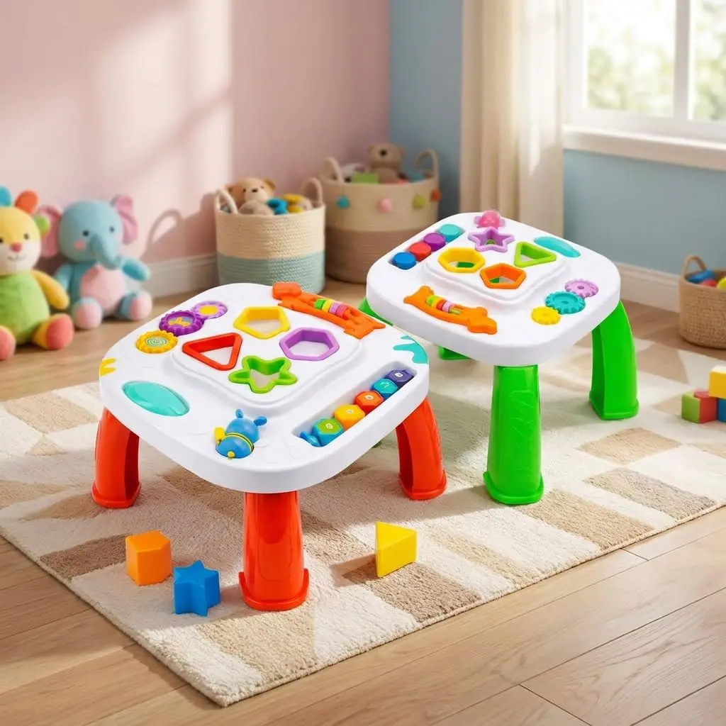 MESINHA DIDATICA INFANTIL COM ATIVIDADES VERMELHA - 1