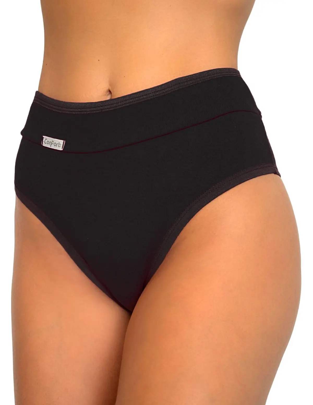 10x Calcinhas Cintura Alta de Algodão Cós Duplo Firma Barriga Lingerie Feminina Conforto - 1