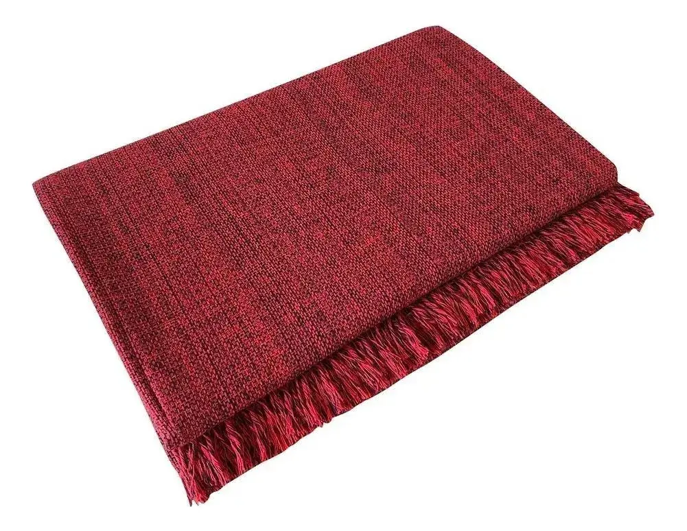 Manta Para Sofá 240 M X 180 Grande De Luxo Casal Vinho Cor V - 1