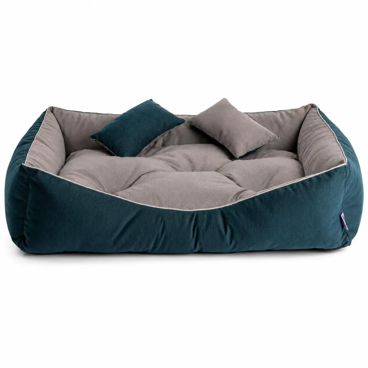 Cama Pet Retangular Cachorro Gato Lavável Impermeável (Azul Pequeno) | Retangular Almofada dupla face Fundo Impermeável Premium