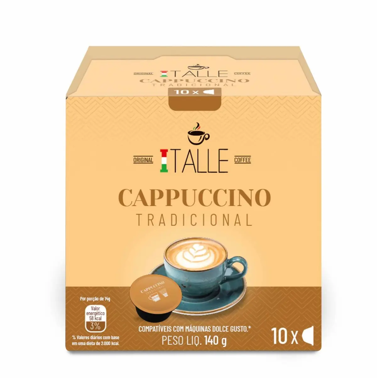 Cápsula De Cappuccino Dolce Gusto Café Italle 10 Und - 1