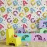 Papel de Parede Infantil Alfabeto Escolar N4064 - 1