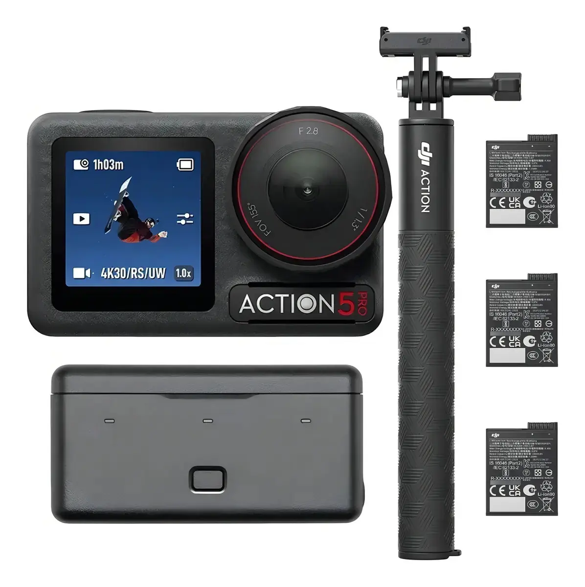 Câmera de ação Dji Osmo Action 5 Pro 4k Combo Adventure preta - 1
