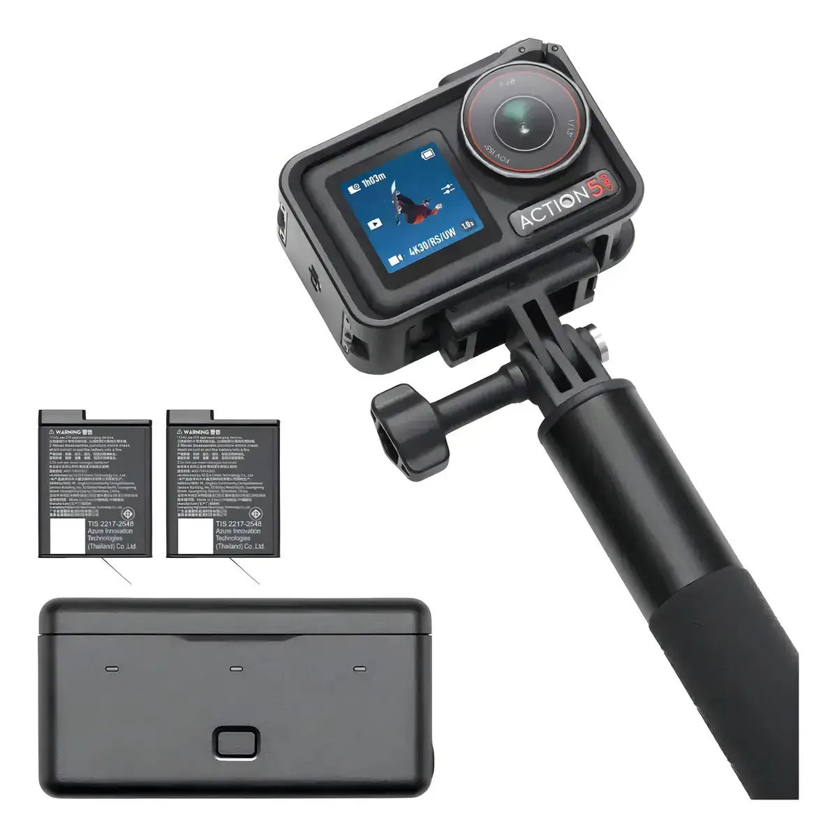 Câmera de ação Dji Osmo Action 5 Pro 4k Combo Adventure preta thumbnail 2